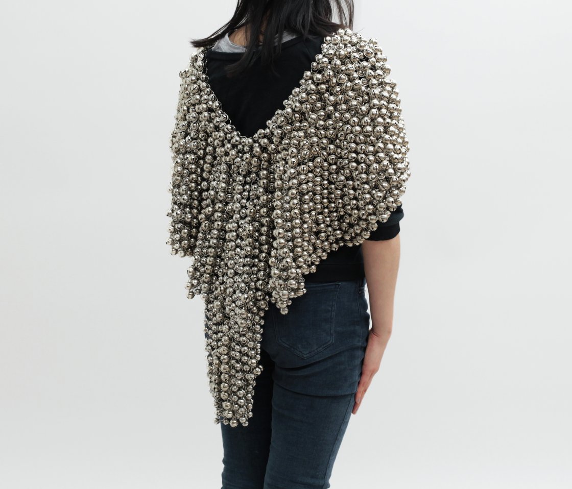 Haegue Yang, Sonicwear – Poncho, Nickel Plated #1, 2013