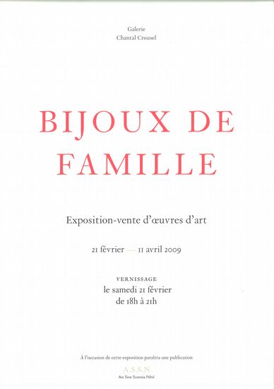 Marcel Broodthaers, James Lee Byars, Marcel Duchamp, Hans-Peter Feldmann, Robert Filliou, Isa Genzken, Fabrice Gygi, Mona Hatoum, Thomas Hirschhorn, Mike Kelley, Jutta Koether, Tonico Lemos Auad, Sigmar Polke, Seth Price, Richard Prince, Wolfgang Tillmans, Danh Vo, Heimo Zobernig